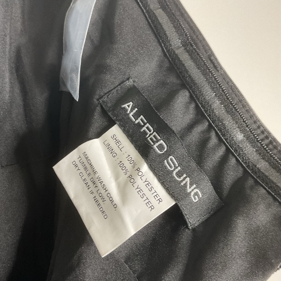 ALFRED SUNG Strapless Satin Black Column Maxi Dress with Bow NWT size 00 - Picture 10 of 14